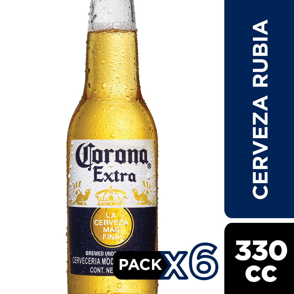 CERVEZA CORONA BOTELLÍN 330CC X 6 - 1