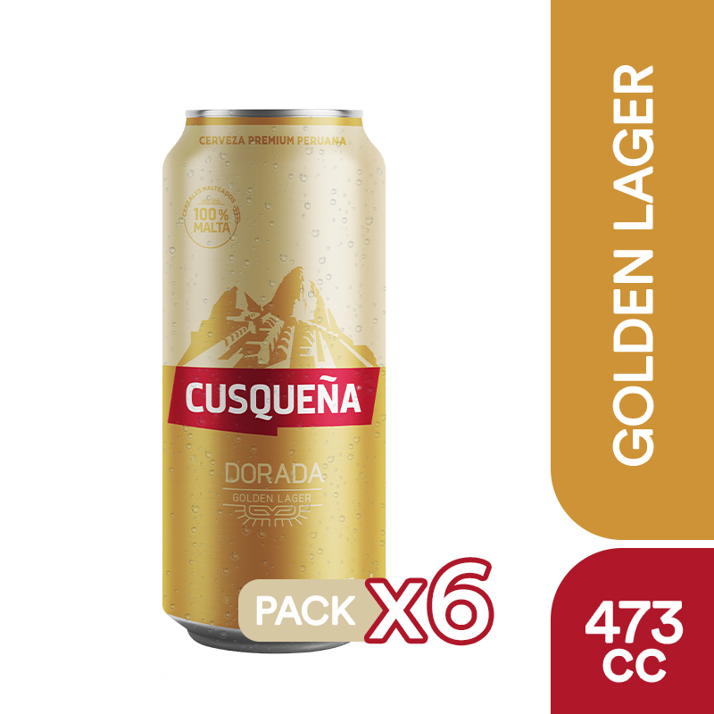 CERVEZA CUSQUEÑA GOLDEN LATA 473CC X 6 - 1