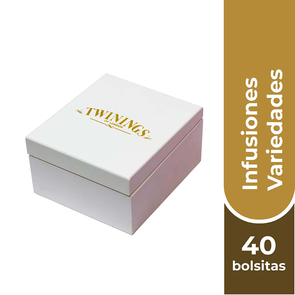 CAJA DE MADERA INFUSIONES TWININGS 4 ESPACIOS (40 BOLSITAS) - 1