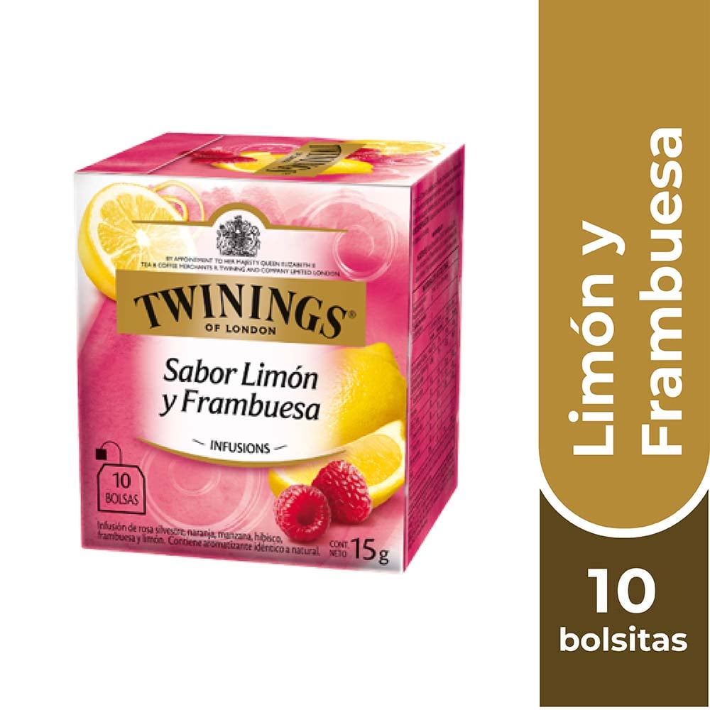 TWININGS TÉ LIMÓN / FRAMBUESA X 10 BOLSITAS - 1