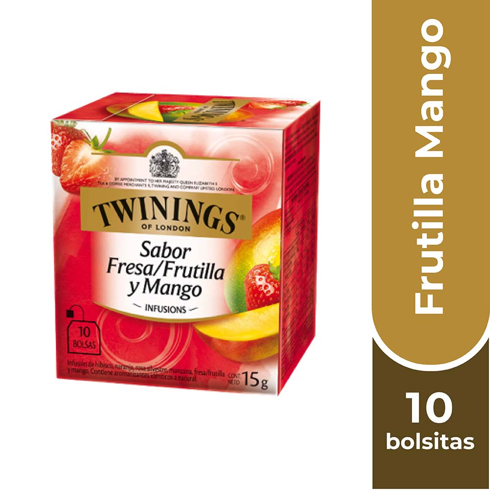 TWININGS TE FRUTILLA / MANGO X 10 BOLSITAS