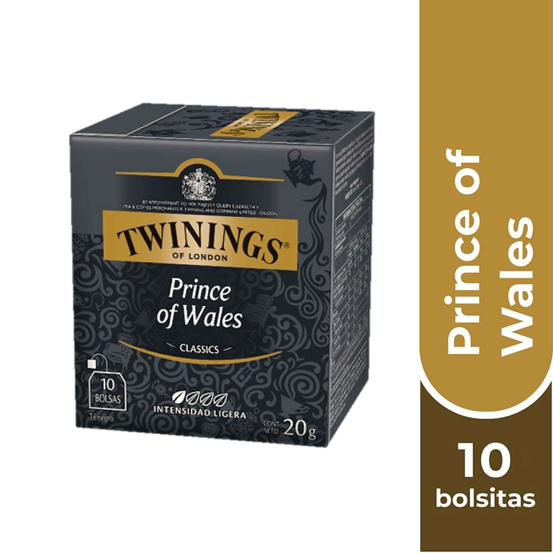 TWININGS TÉ PRINCE OF WALES (ETIQUETA EN COLOR NEGRO) X 10 BOLSITAS - 1
