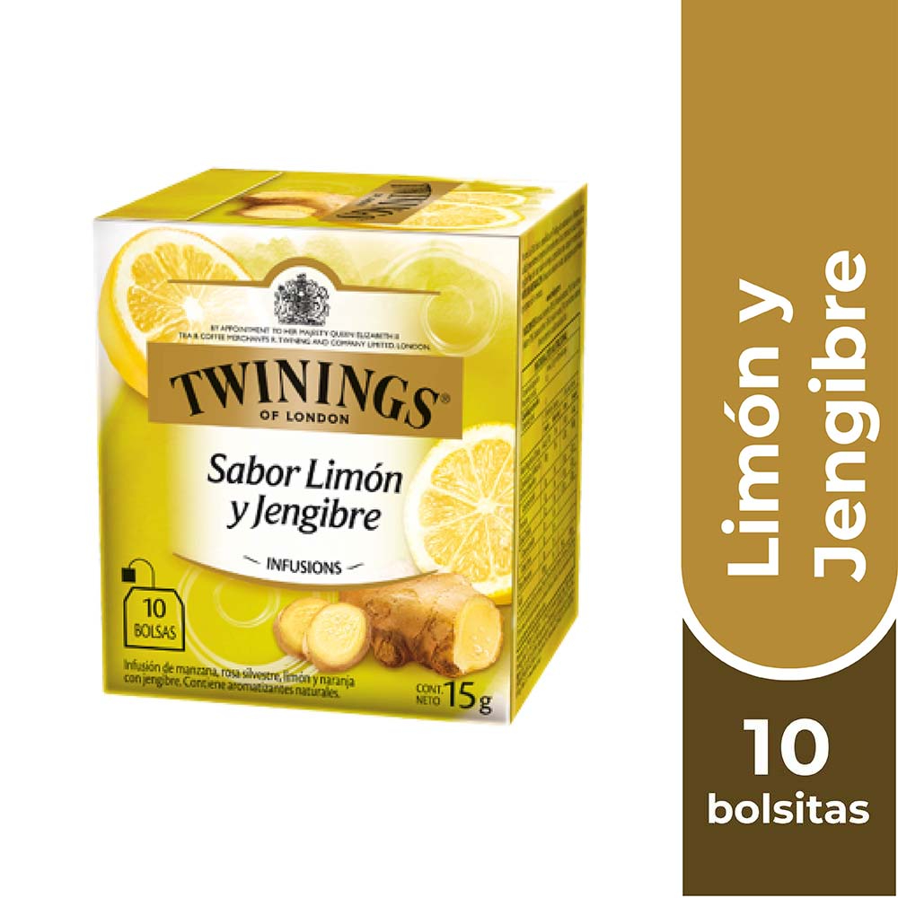 TWININGS TE LIMON Y JENGIBRE X 10 BOLSITAS