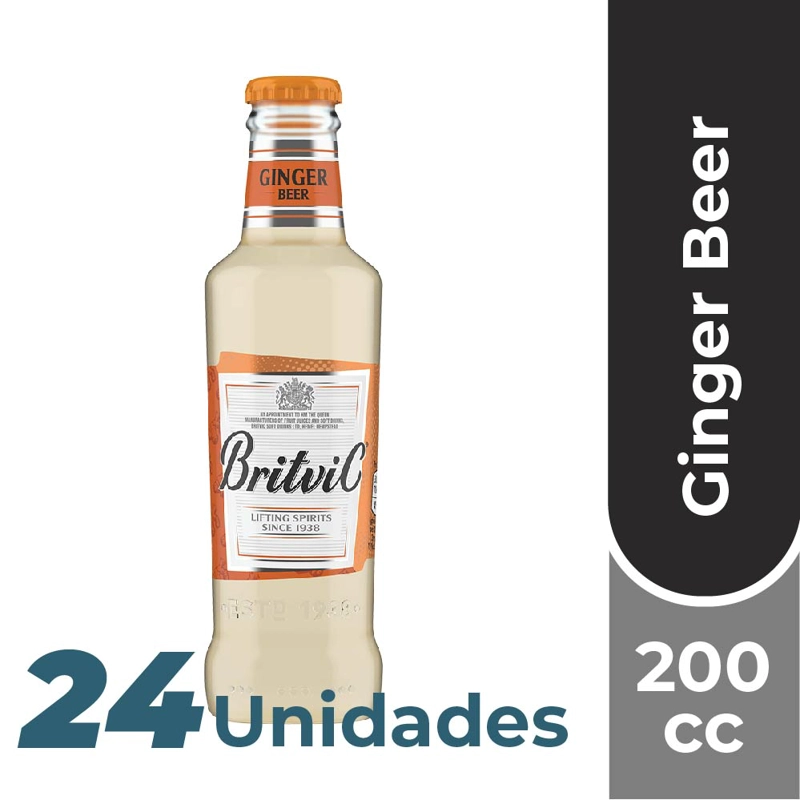 GINGER BEER BRITVIC 24 BOTELLAS X 200 CC - 1