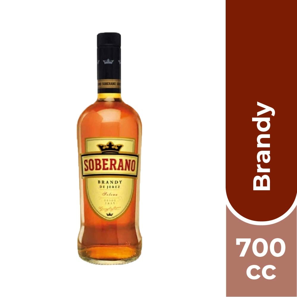 LICOR SOBERANO BOTELLA VIDRIO 700 CC BRANDY ESPAÑOL - 1