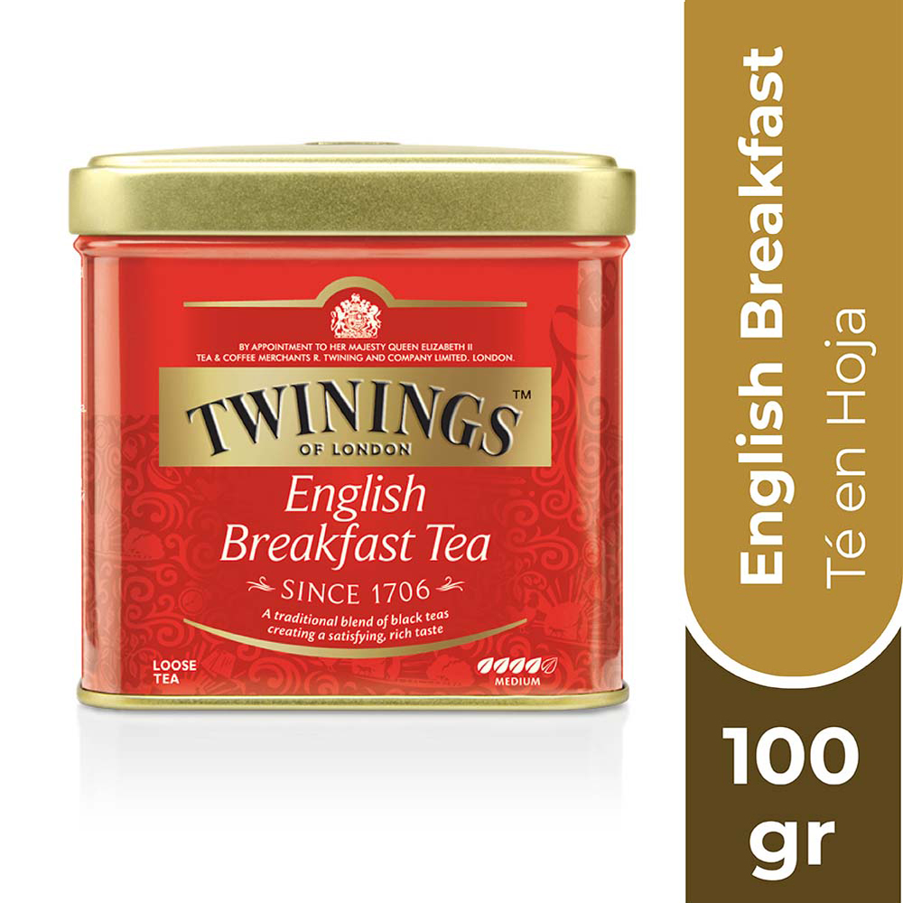 TWININGS TÉ ENGLISH BREAKFAST EN HOJA (ETIQ. ROJA) 6X100GR - 1