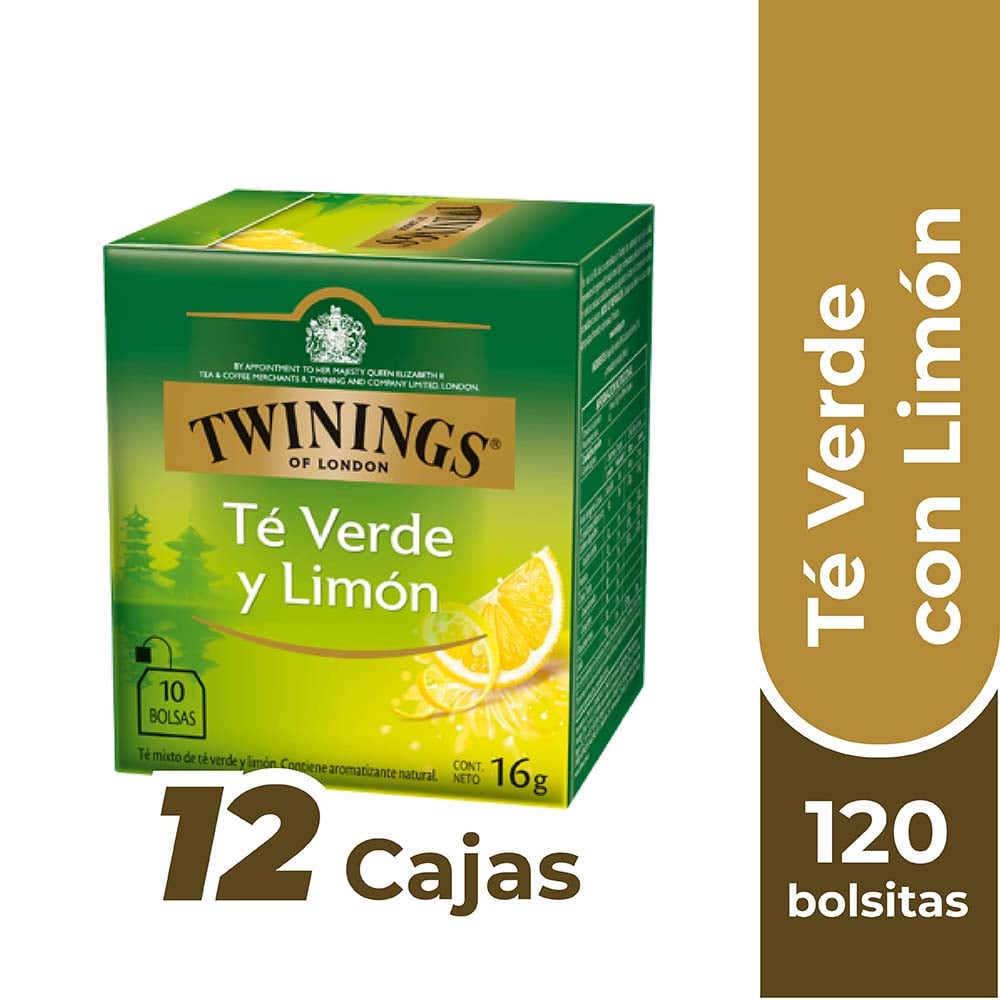 TWININGS TÉ VERDE CON LIMÓN X120 BOLSITAS - 1
