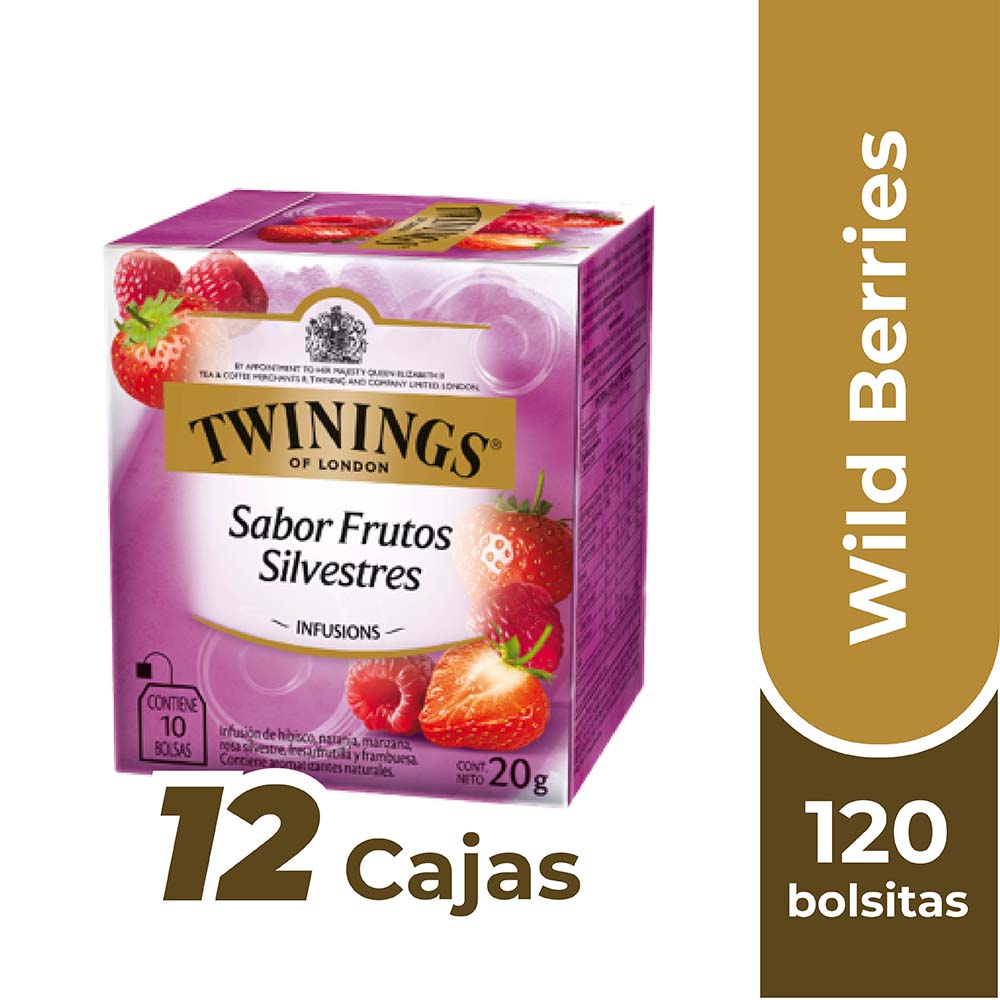 INFUSION TE TWININGS CAJA 120 BOLSITAS WILD BERRIES - 1