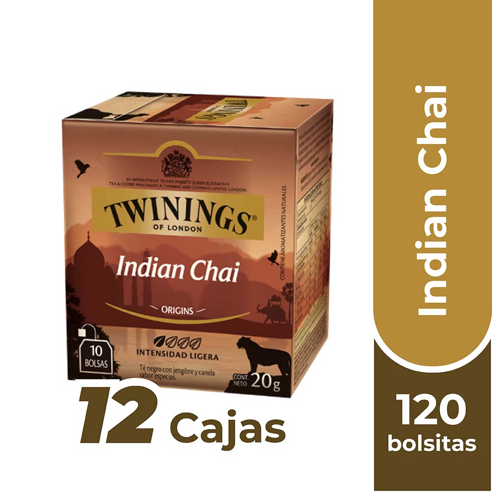 INFUSION TE TWININGS CAJA 120 BOLSITAS INDIAN CHAI