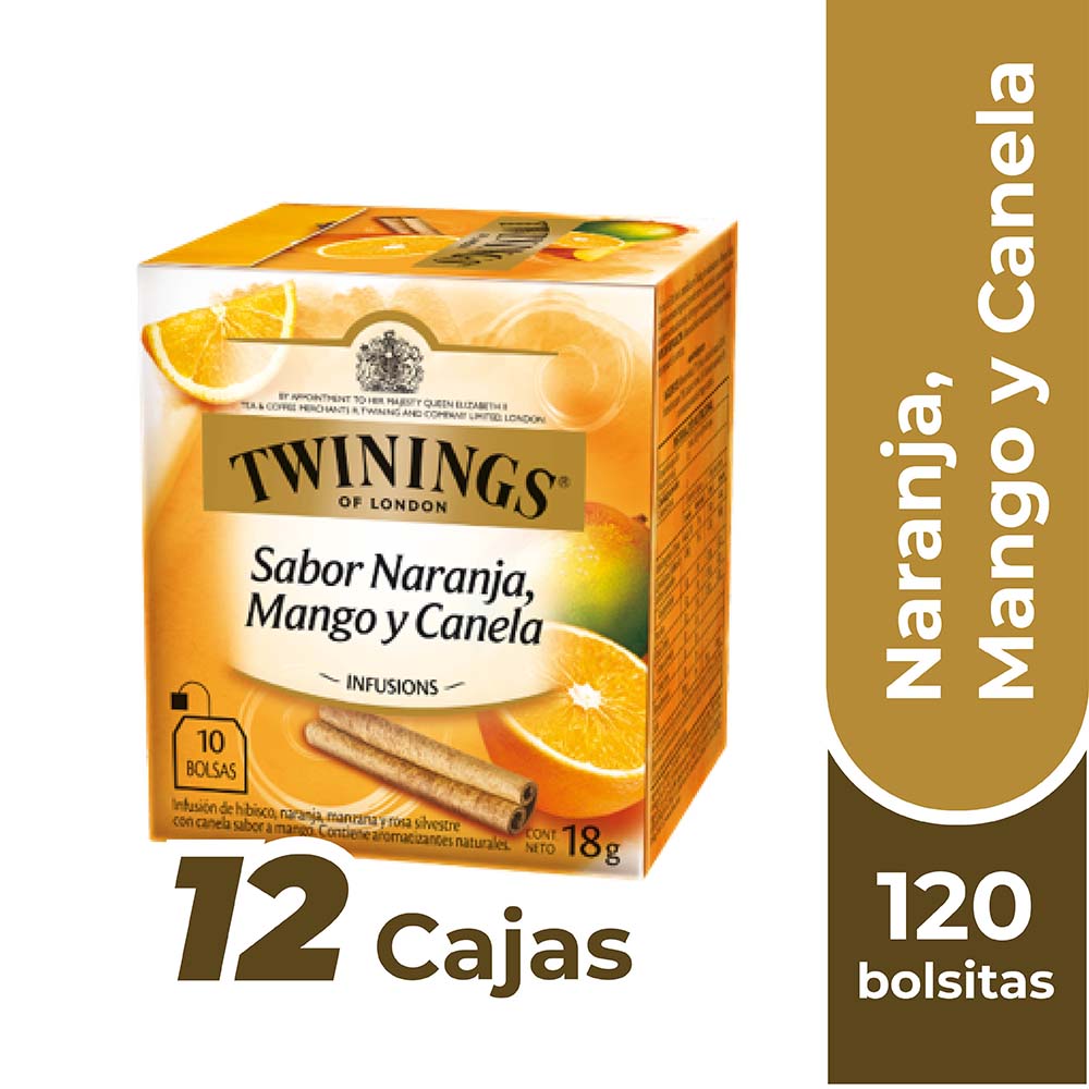 TWININGS TÉ NARANJA / MANGO / CANELA X120 BOLSITAS - 1