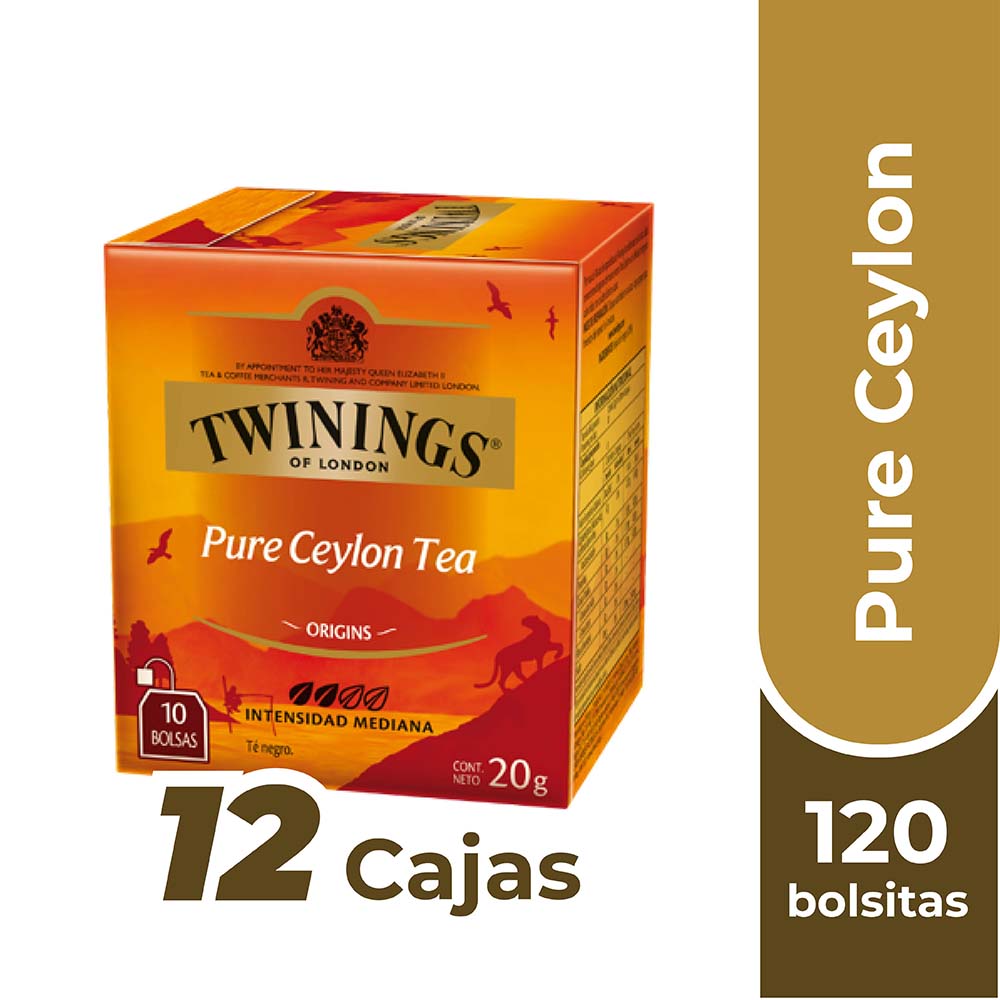 INFUSION TE TWININGS CAJA 120 BOLSITAS PURE CEYLON - 1
