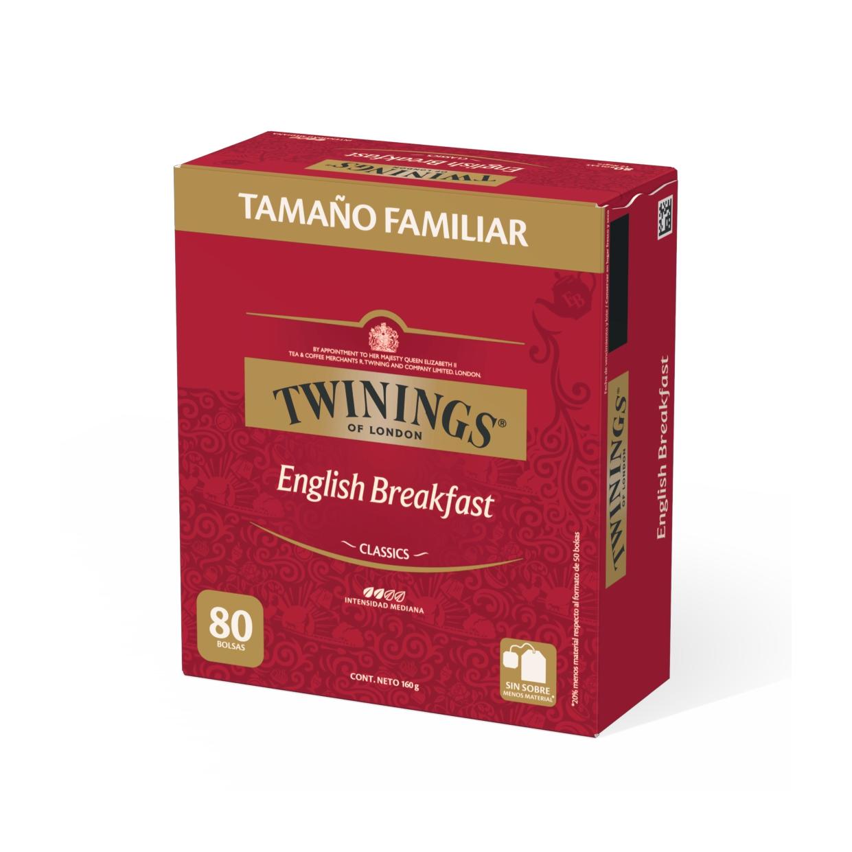 TWININGS TE  ENGLISH BREAKFAST (ETIQUETA ROJA) X80 BOLSITAS - 1