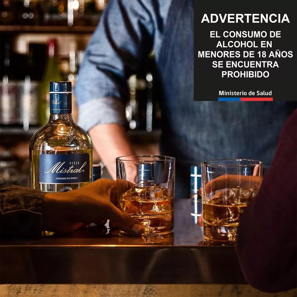 PISCO MISTRAL 35° BOTELLA DE LITRO - 2