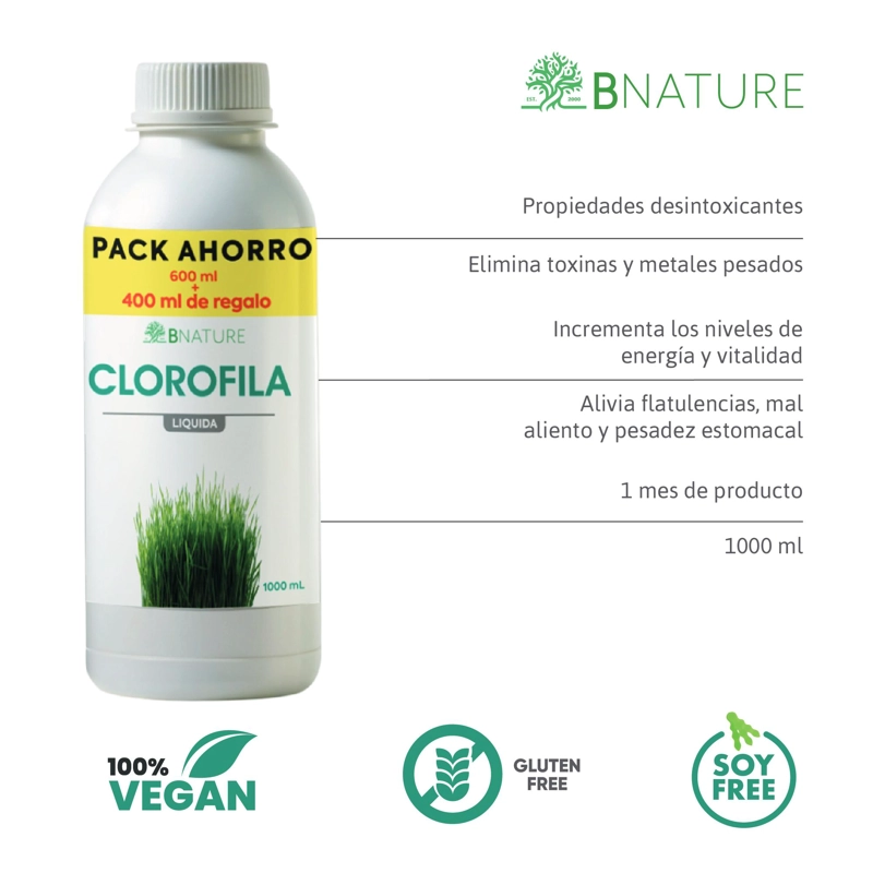 CLOROFILA LIQUIDA 1 LITRO B NATURE - 3