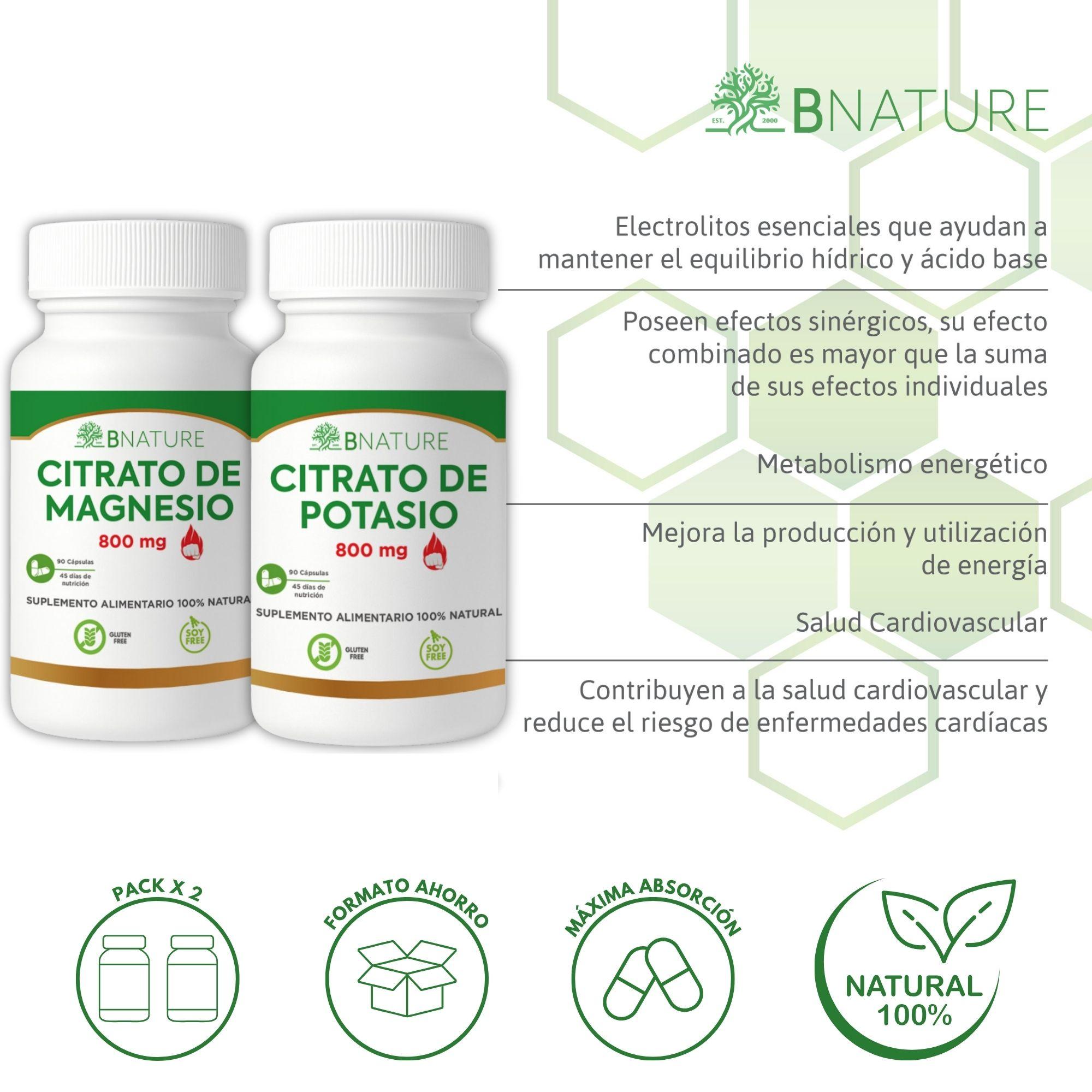 PACK CITRATO DE MAGNESIO + CITRATO DE POTASIO 800MG - 3