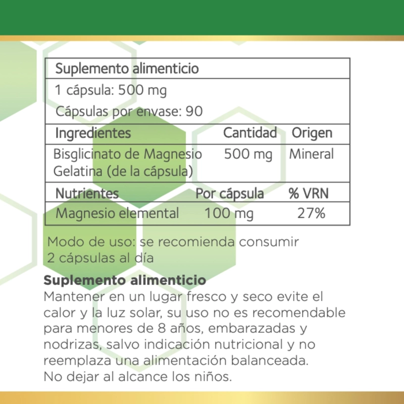 MAGNESIO BISGLICINATO 500MG | SUPLEMENTO 90 CAPS B NATURE - 5
