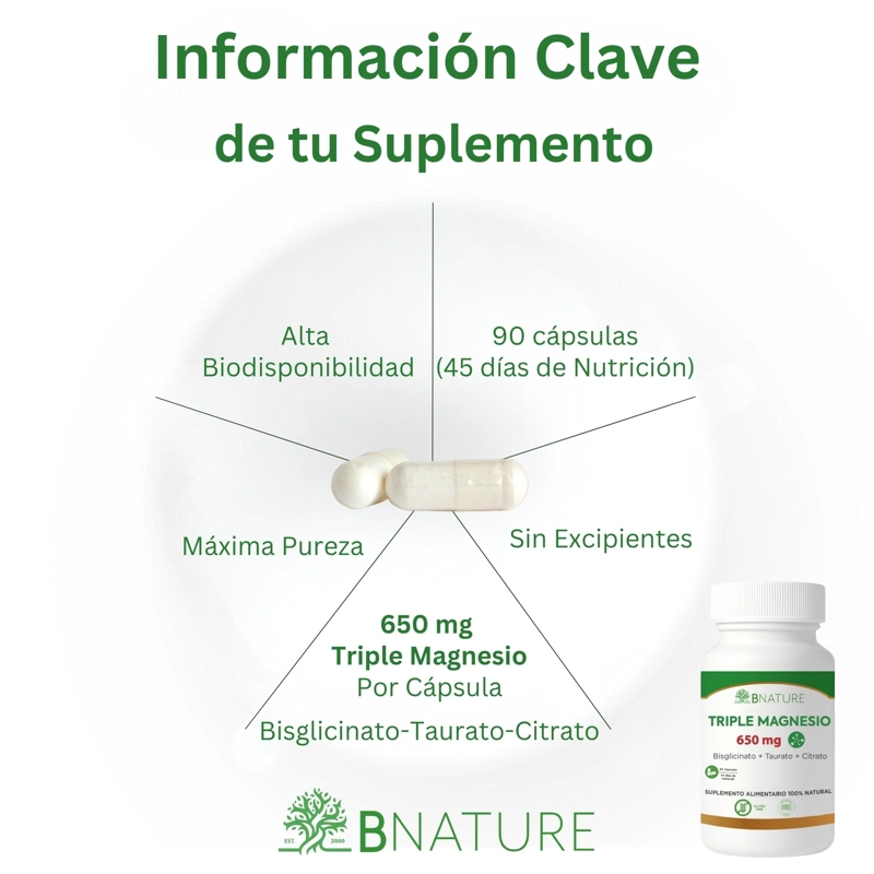 TRIPLE MAGNESIO (CITRATO, TAURATO, BISGLICINATO)  B NATURE - 2