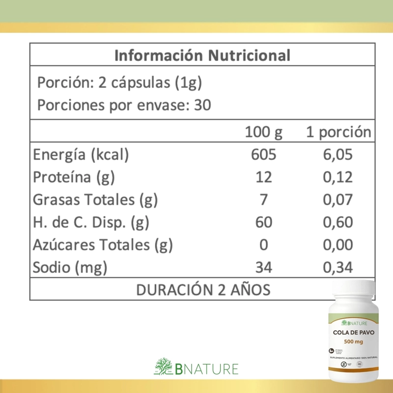 COLA DE PAVO 500MG | 60 CAPSULAS – HONGO CORIOLUS B NATURE - 6