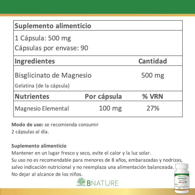 PACK 3 MESES · MAGNESIO BISGLICINATO · B NATURE - 3