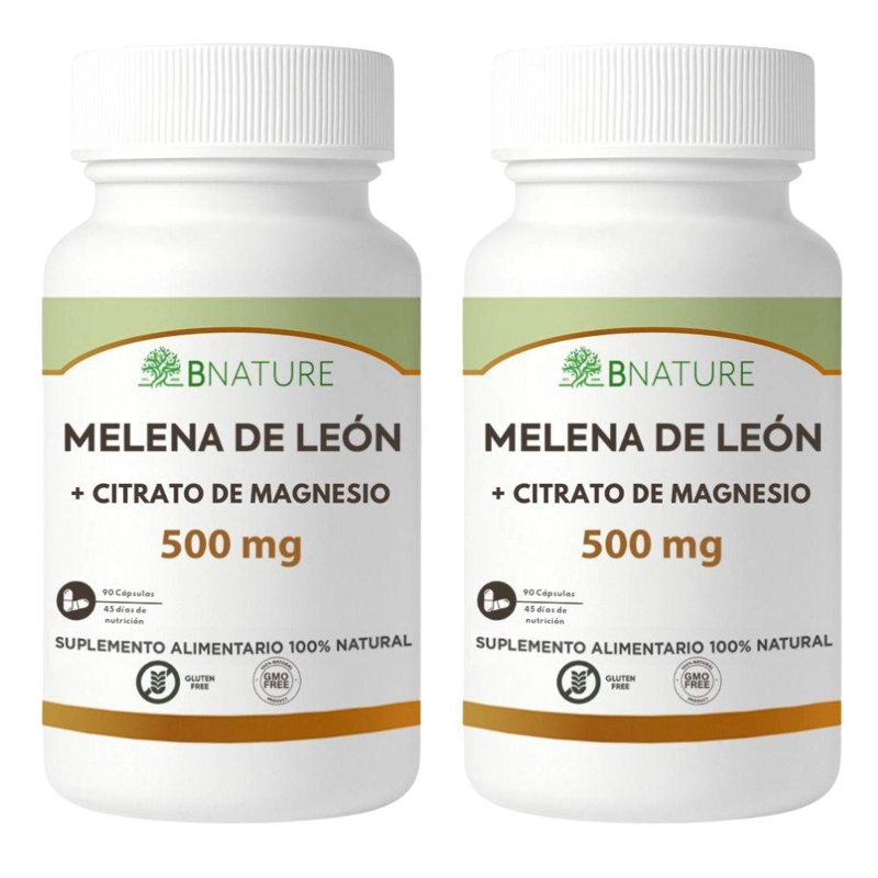 PACK X2 MELENA DE LEON 500MG | MEMORIA Y CONCENTRACION - 1