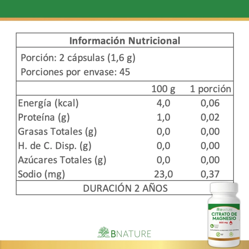 PACK X2 CITRATO DE MAGNESIO ALTA ABSORCION 800MG | 180 CAPS - 6