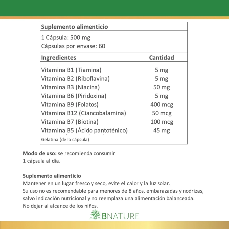 PACK X2 B COMPLEX VITAMINA B | ENERGIA Y METABOLISMO 120 CAP - 3