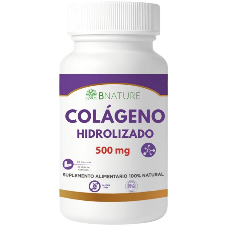 COLAGENO HIDROLIZADO · PIEL, CABELLO Y UÑAS · 500MG · 60 CAP - 1