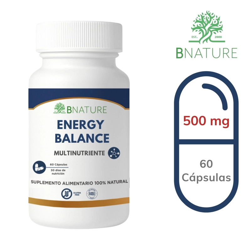 ENERGY BALANCE · B COMPLEX · MAGNESIO · BIOTINA · 60 CAPS - 6