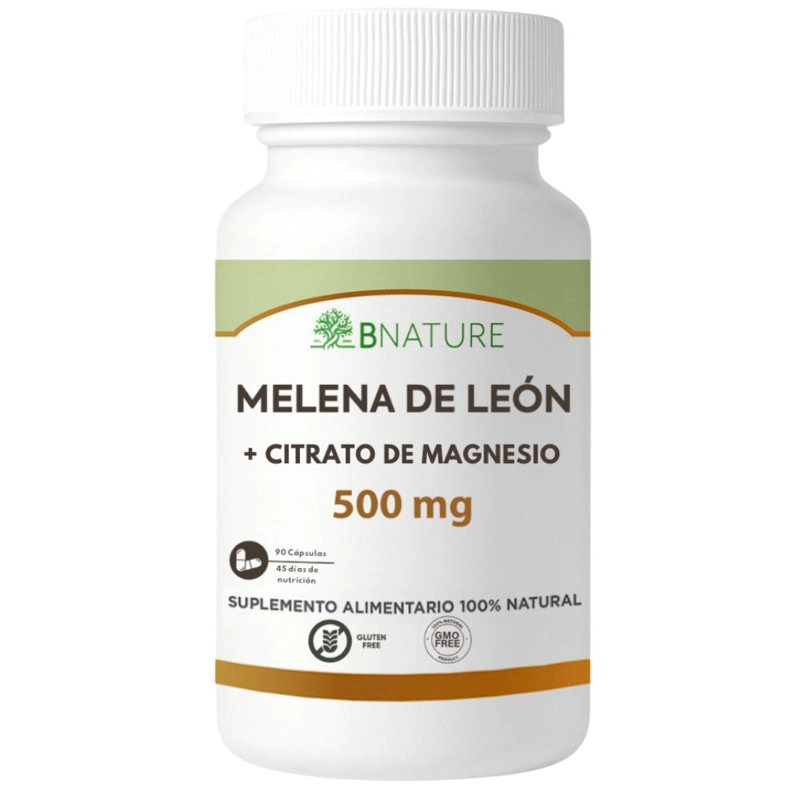 MELENA DE LEON + CITRATO DE MAGNESIO · 90 CAPSULAS 500MG - 1