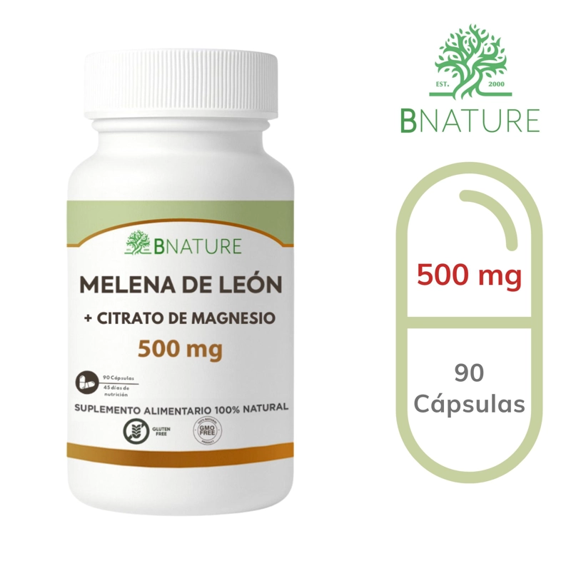 MELENA DE LEON + CITRATO DE MAGNESIO · 90 CAPSULAS 500MG - 7