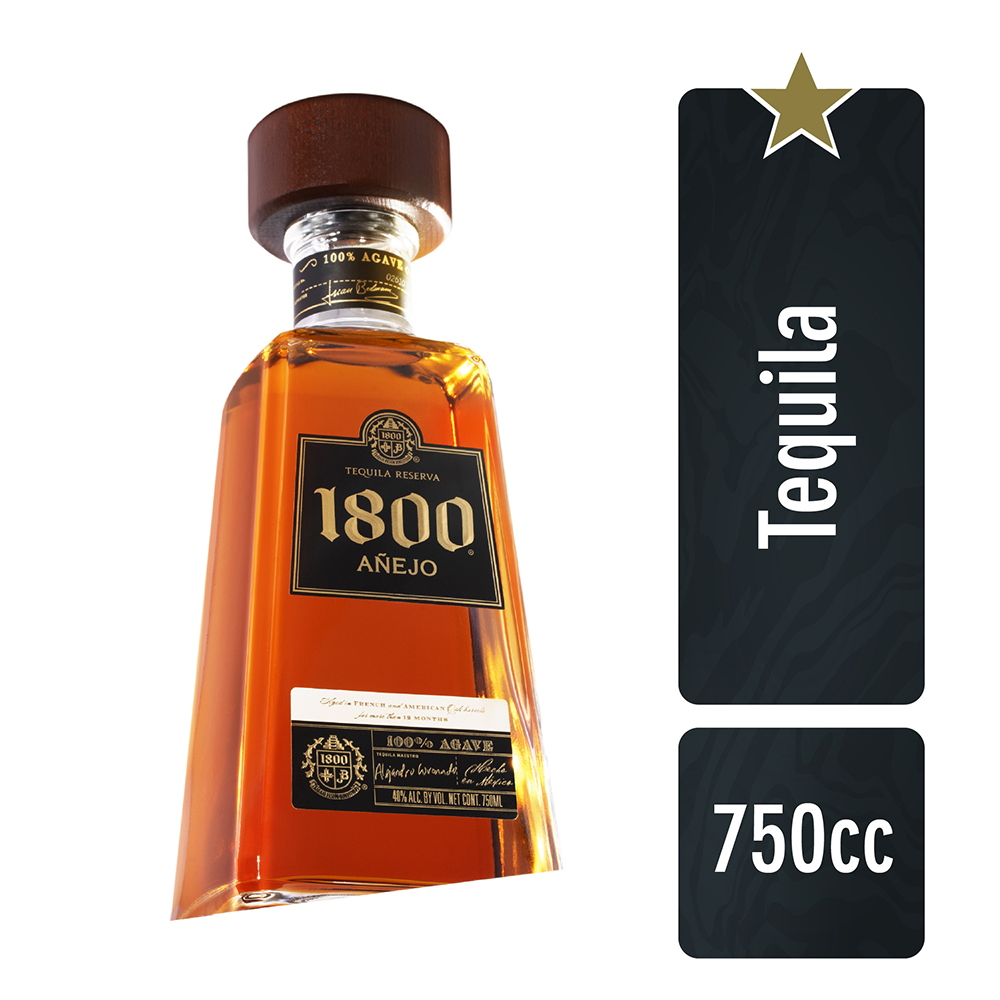 TEQUILA JOSE CUERVO BOTELLA VIDRIO 750 CC RESERVA 1800 AÑEJO BOT - 1