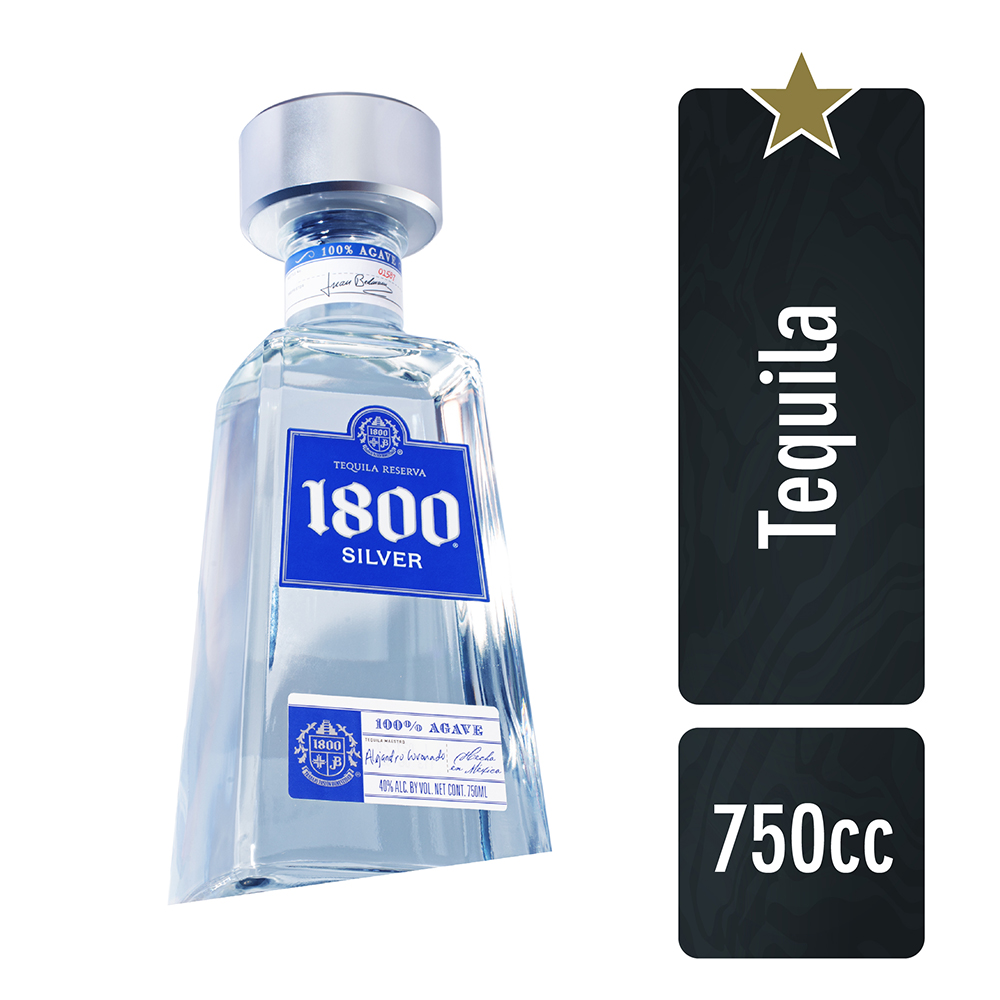 TEQUILA SILVER JOSE CUERVO BOTELLA VIDRIO 750 CC RESERVA 1800 BOT - 1