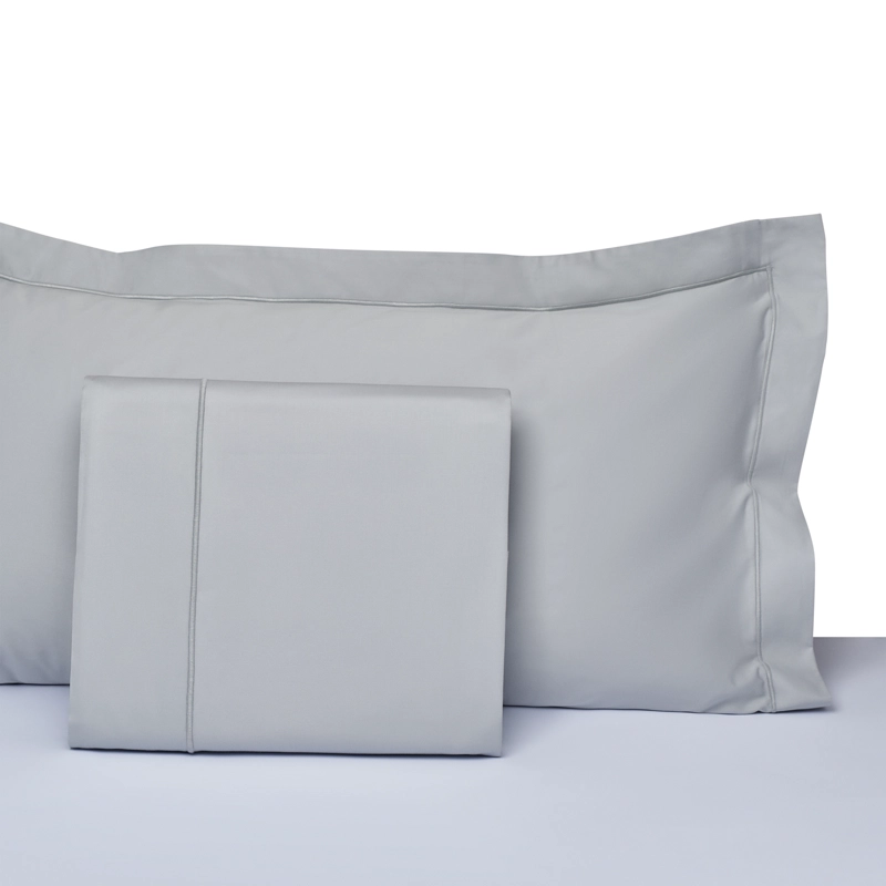 JUEGO SÁBANAS SK PREMIUM SATÉN 380 HILOS, ALGODÓN COLOR GRIS - 1