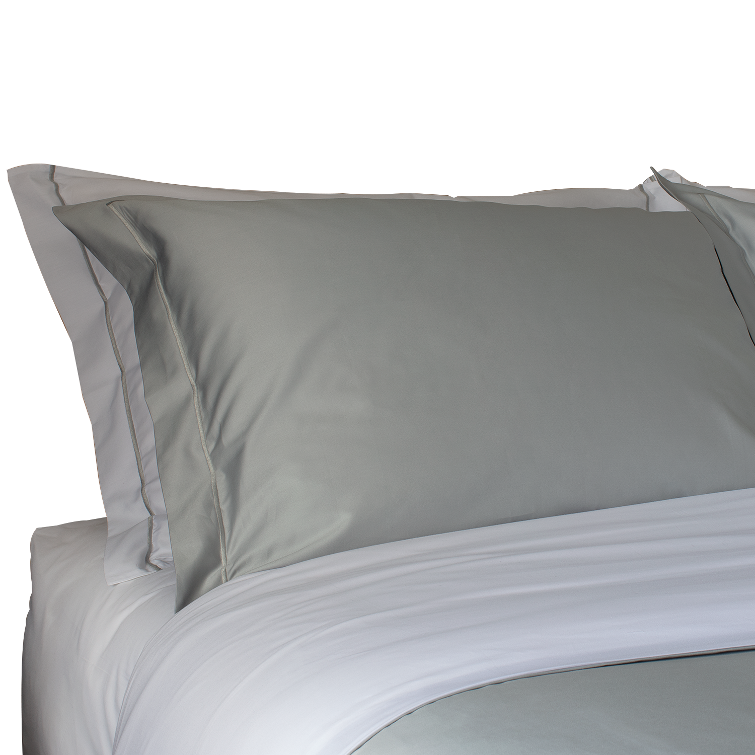 FUNDA PLUMON KING REVERSIBLE 380 HILOS 100% ALGODON BLANCO/BEIGE - 1