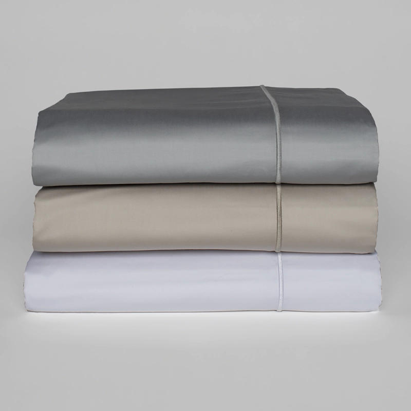 JUEGO SABANAS 2 PLAZAS PREMIUM SATE N 380 HILOS, 100% ALGODON COLOR BEIGE - 2