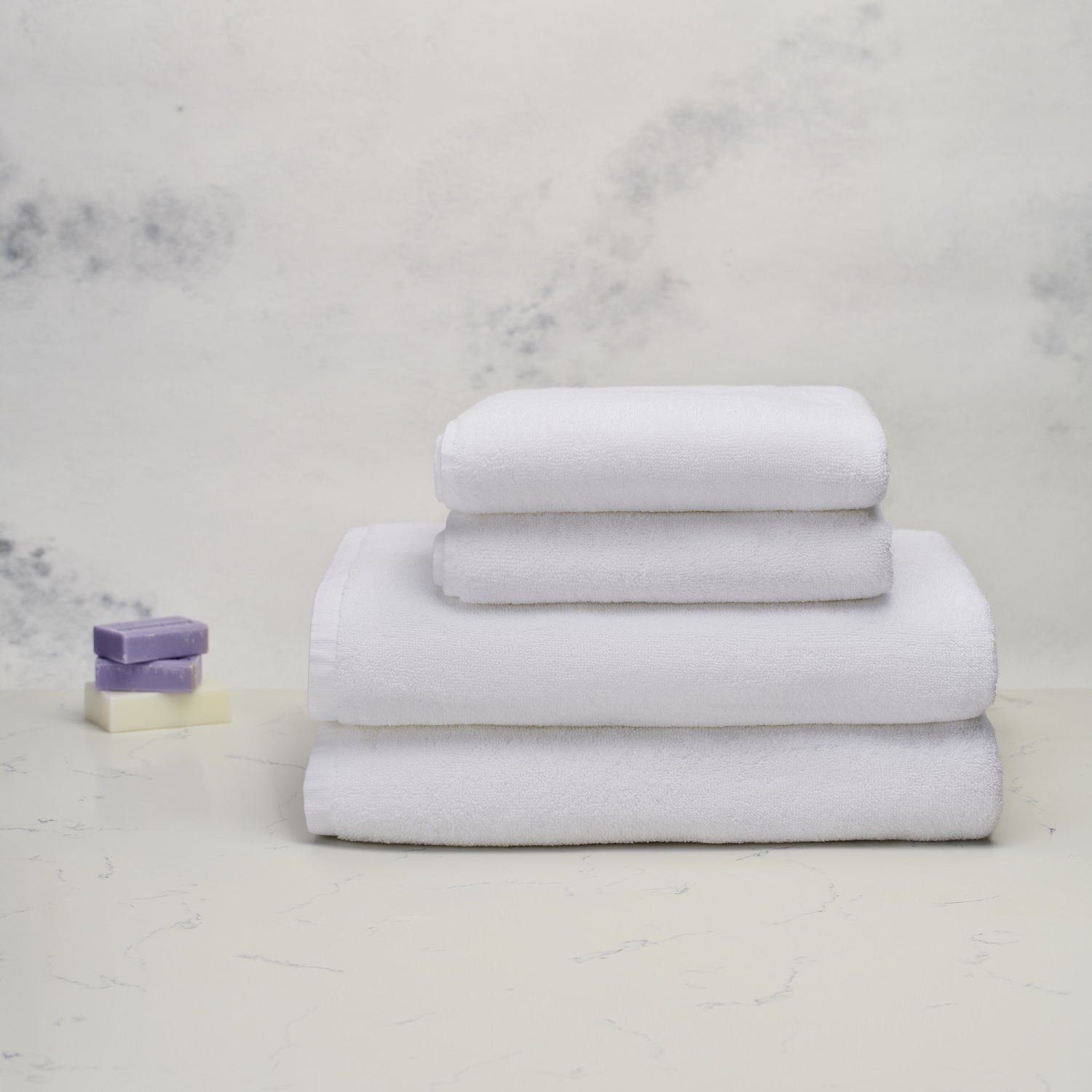 SET 2 TOALLONES BAÑO Y 2 TOALLAS MANO PLATINUM, ALGODÓN, 600GR/M2 - 3
