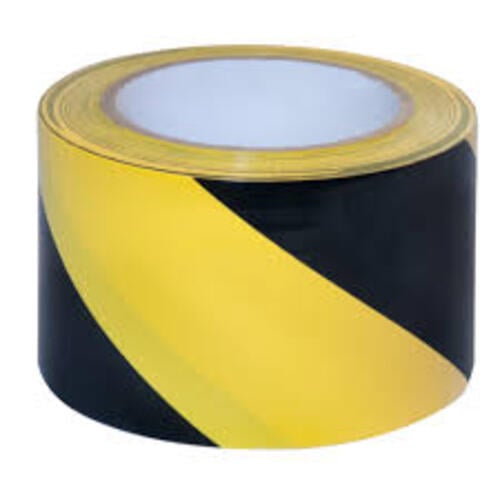 INTA SEÑALIZACIÓN PVC AMARILLO/NEGRO - 75MM X 33 METROS - 1