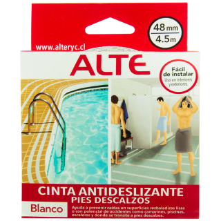 CINTA ANTIDESLIZANTE PVC BLANCA - 48MM X 4.5 METROS - 4