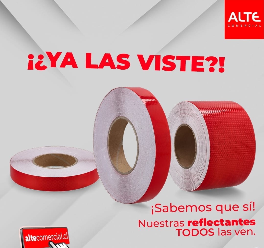 CINTA REFLECTANTE ROJO 4 PULGADAS - 3