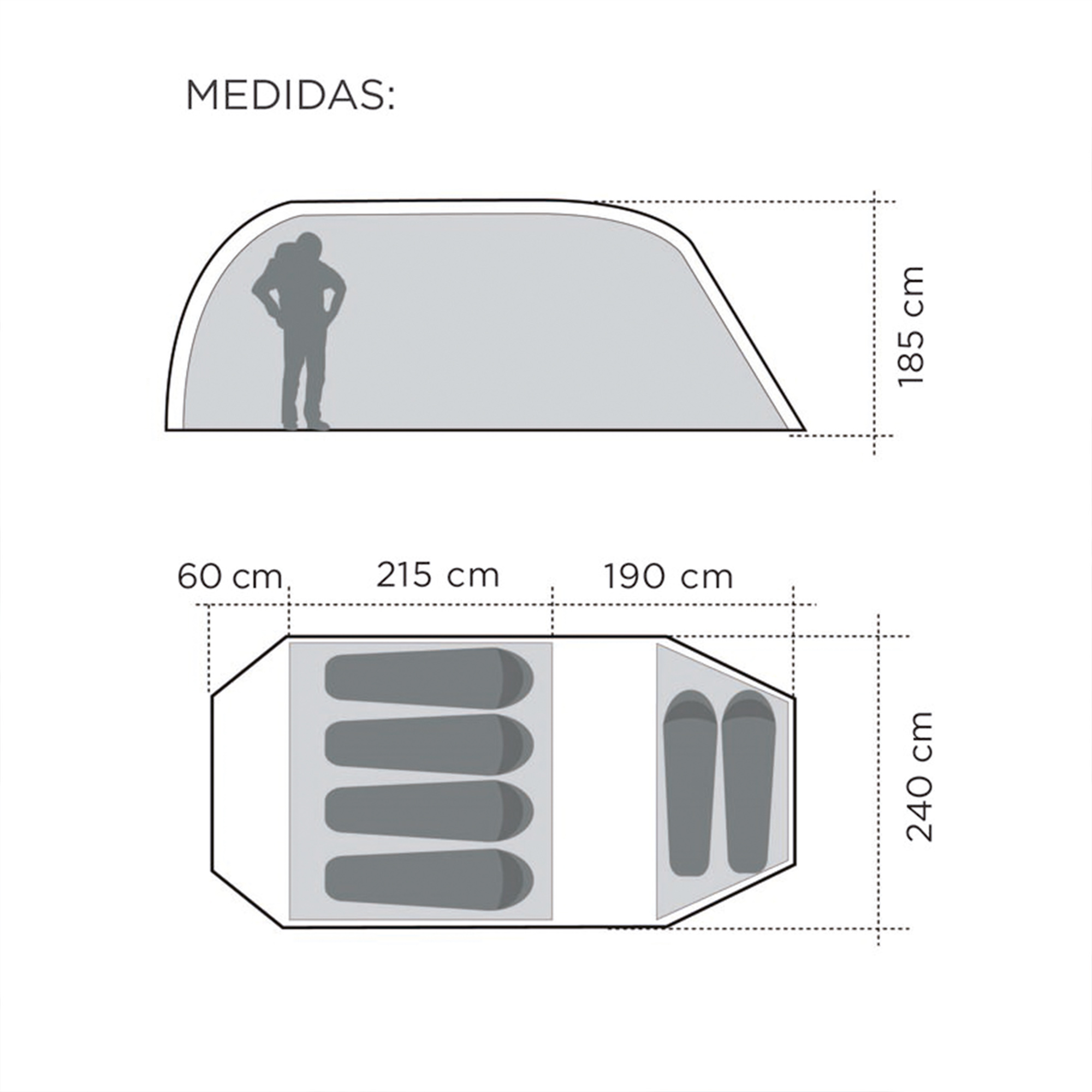 CARPA DOITE PARA 6 PERSONAS GRAN RUCA 4+2 - 9