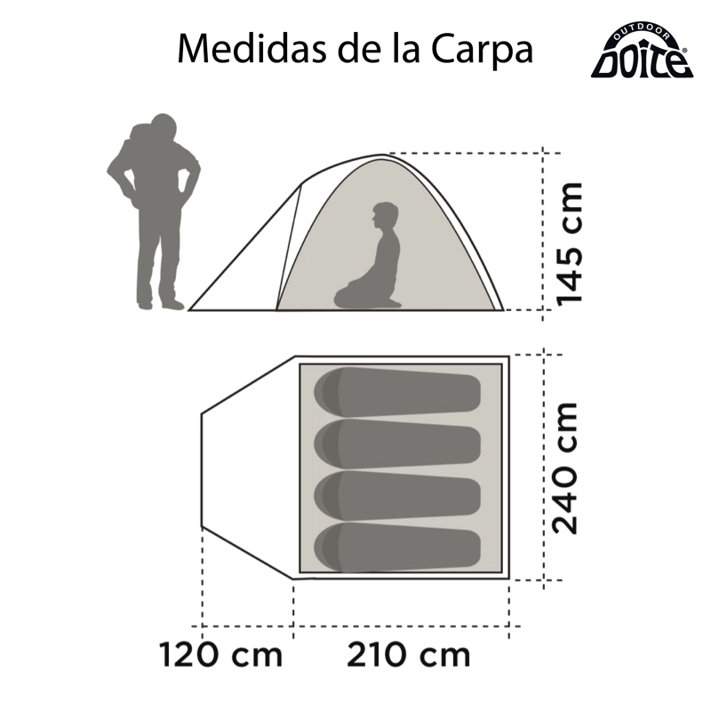 CARPA DOITE PARA 4 PERSONAS HI CAMPER SL - 3