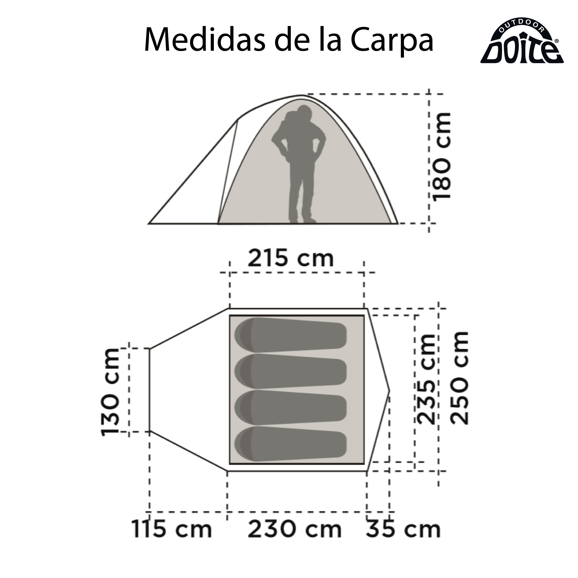 CARPA DOITE PARA 4 PERSONAS SUNTERRA - 7