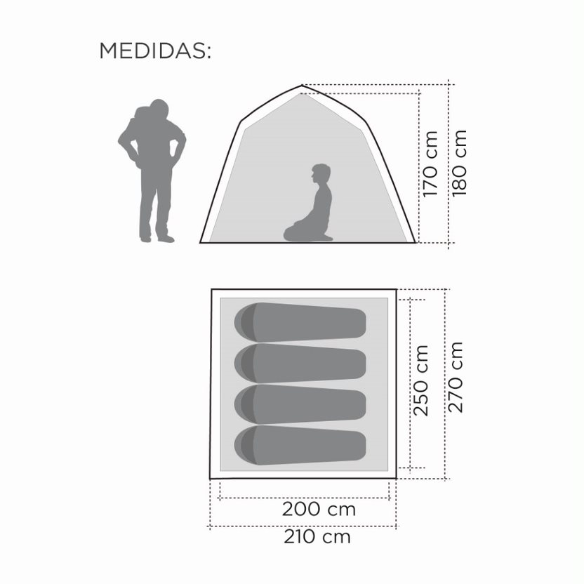 CARPA DOITE PARA 4 PERSONAS ARMADO INSTANTÁNEO INSTANT - 4