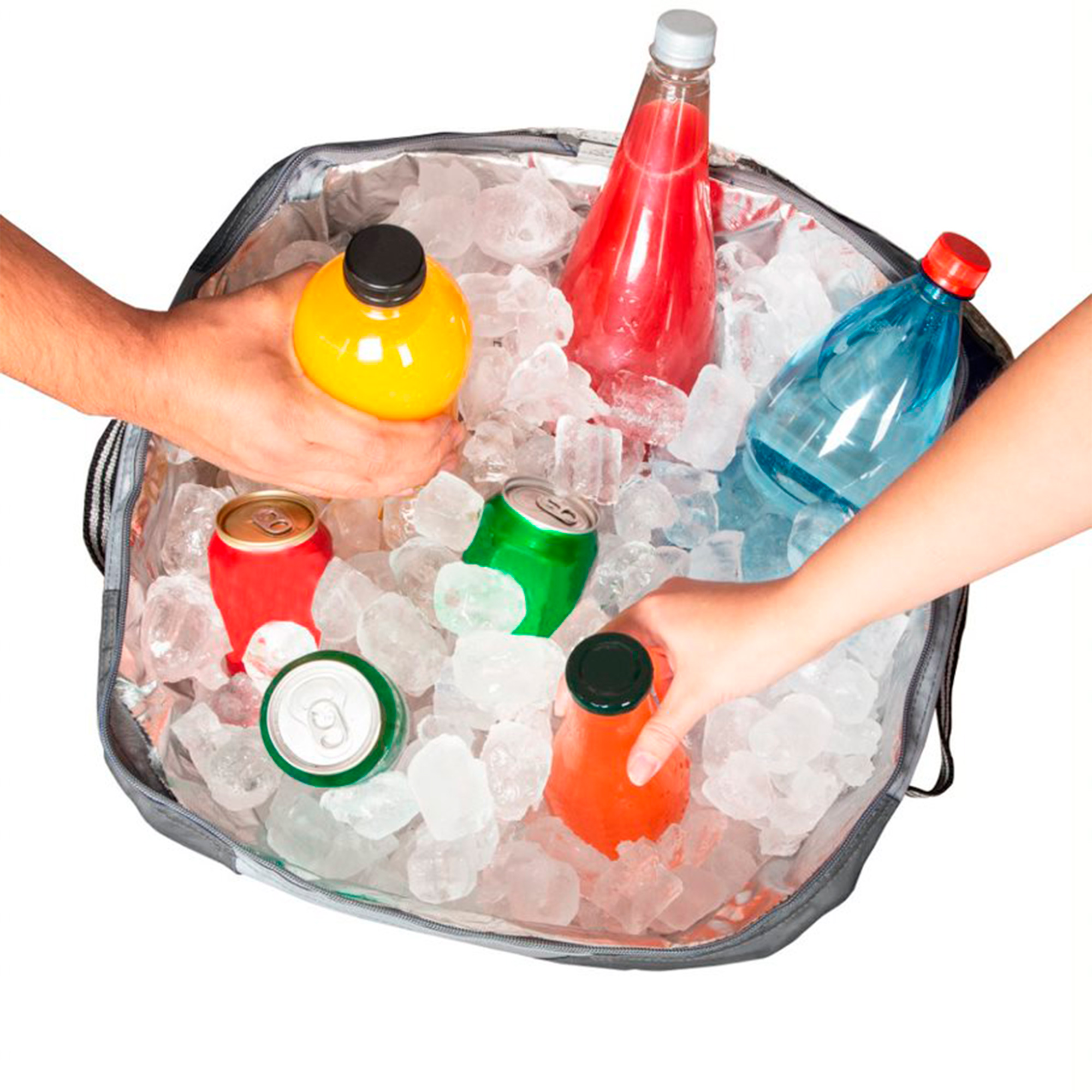 COOLER DOITE PLEGABLE FIESTY 45 LITROS GRIS LINO - 2