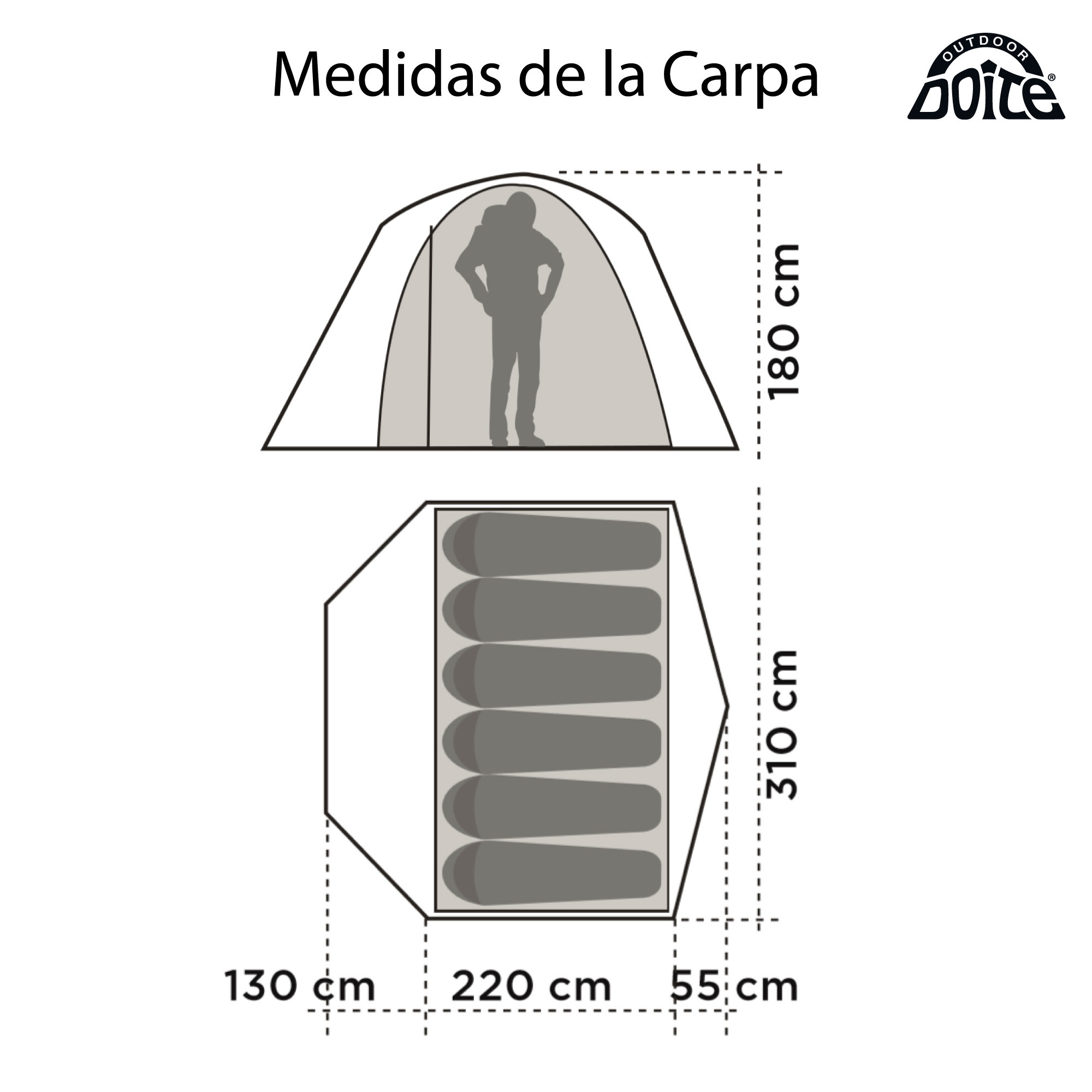 CARPA DOITE PARA 6 PERSONAS HI CAMPER SL - 3