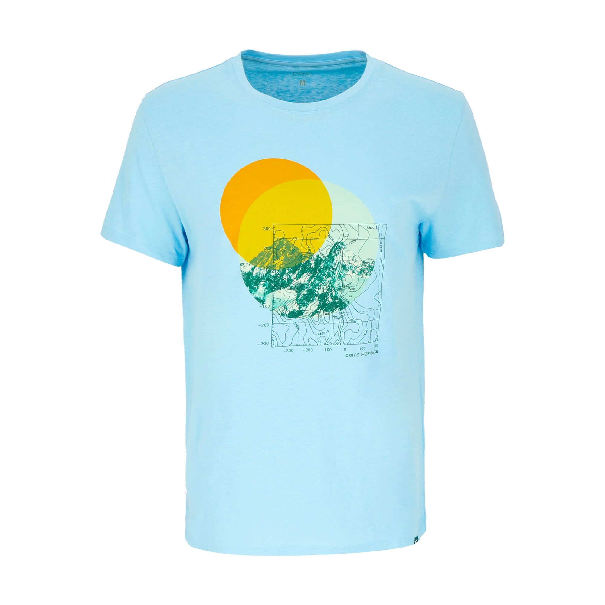 POLERA MANGA CORTA CIRCLES HOMBRE CELESTE DOITE - 1