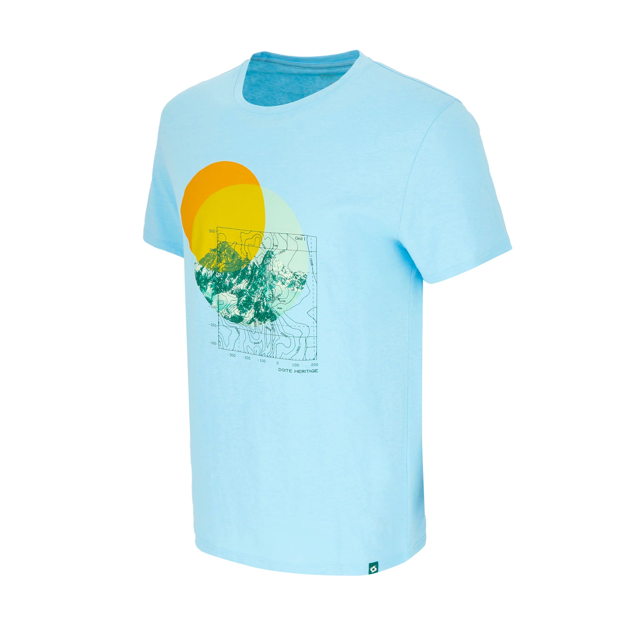 POLERA MANGA CORTA CIRCLES HOMBRE CELESTE DOITE - 2
