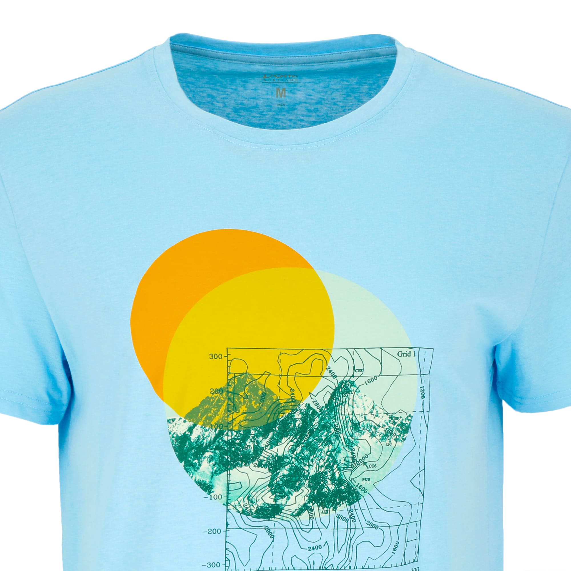 POLERA MANGA CORTA CIRCLES HOMBRE CELESTE DOITE - 4