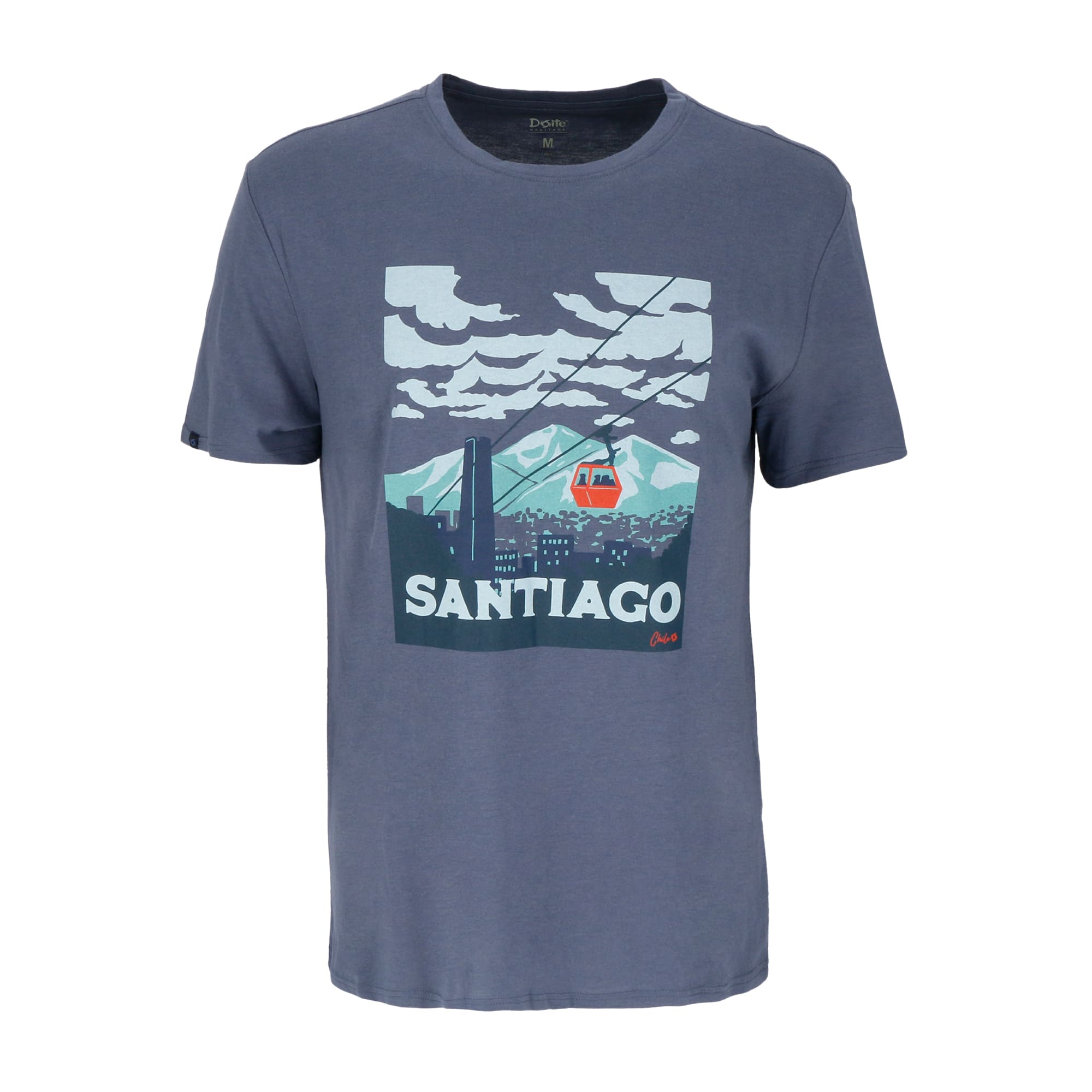 POLERA MANGA CORTA SANTIAGO HOMBRE AZUL DOITE - 1