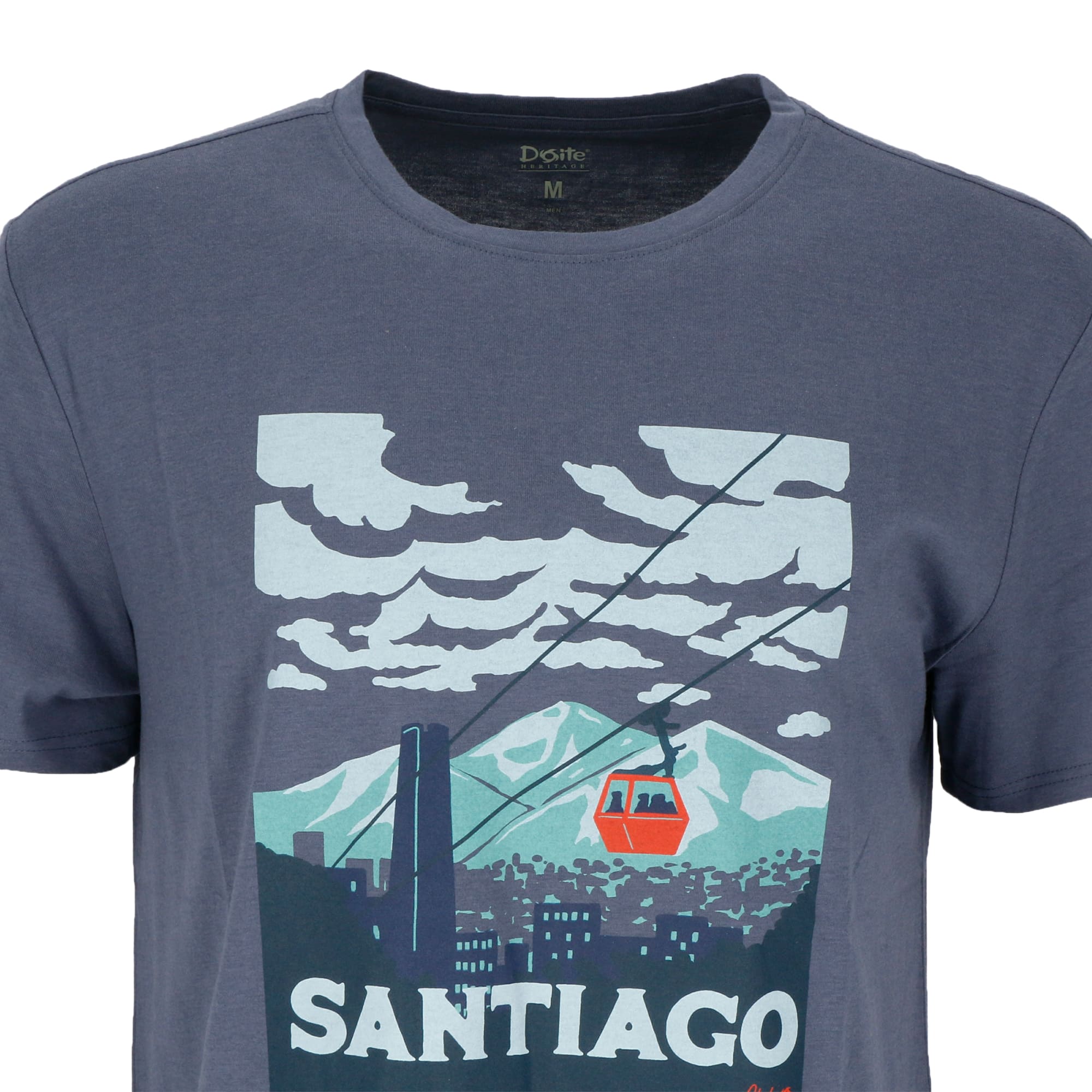 POLERA MANGA CORTA SANTIAGO HOMBRE AZUL DOITE - 4